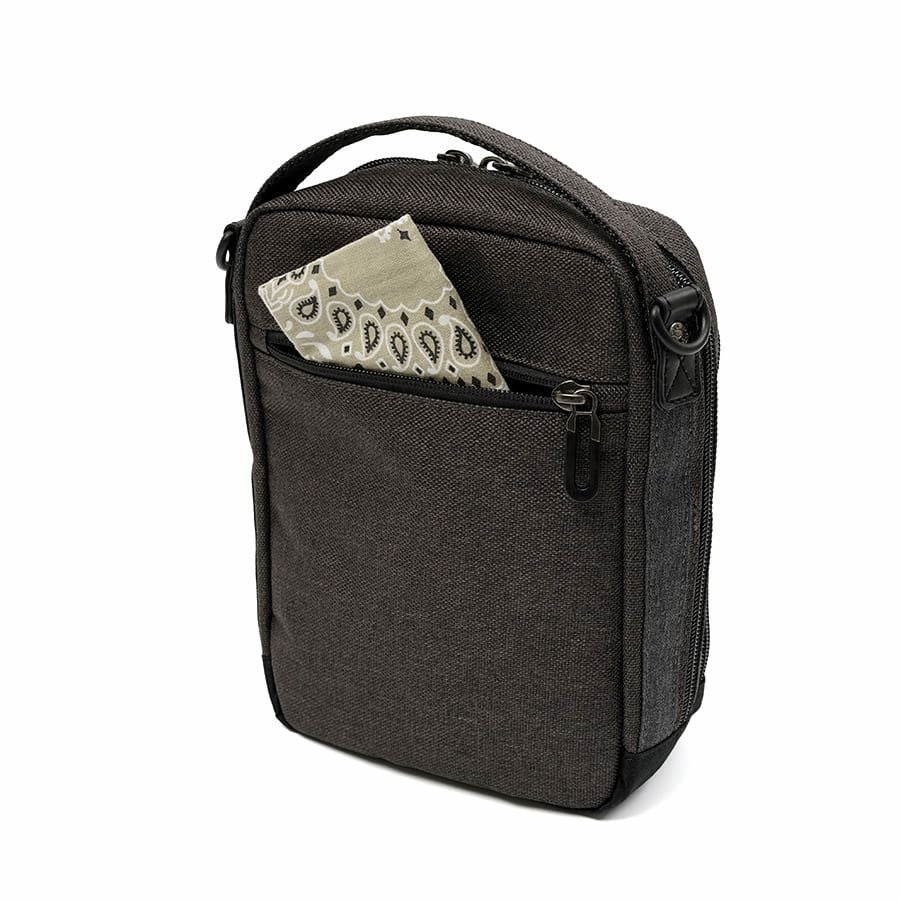 MOUSTACHE ミニショルダーバッグ 杢調ポリ×ヌメ調合皮 MDP-0656