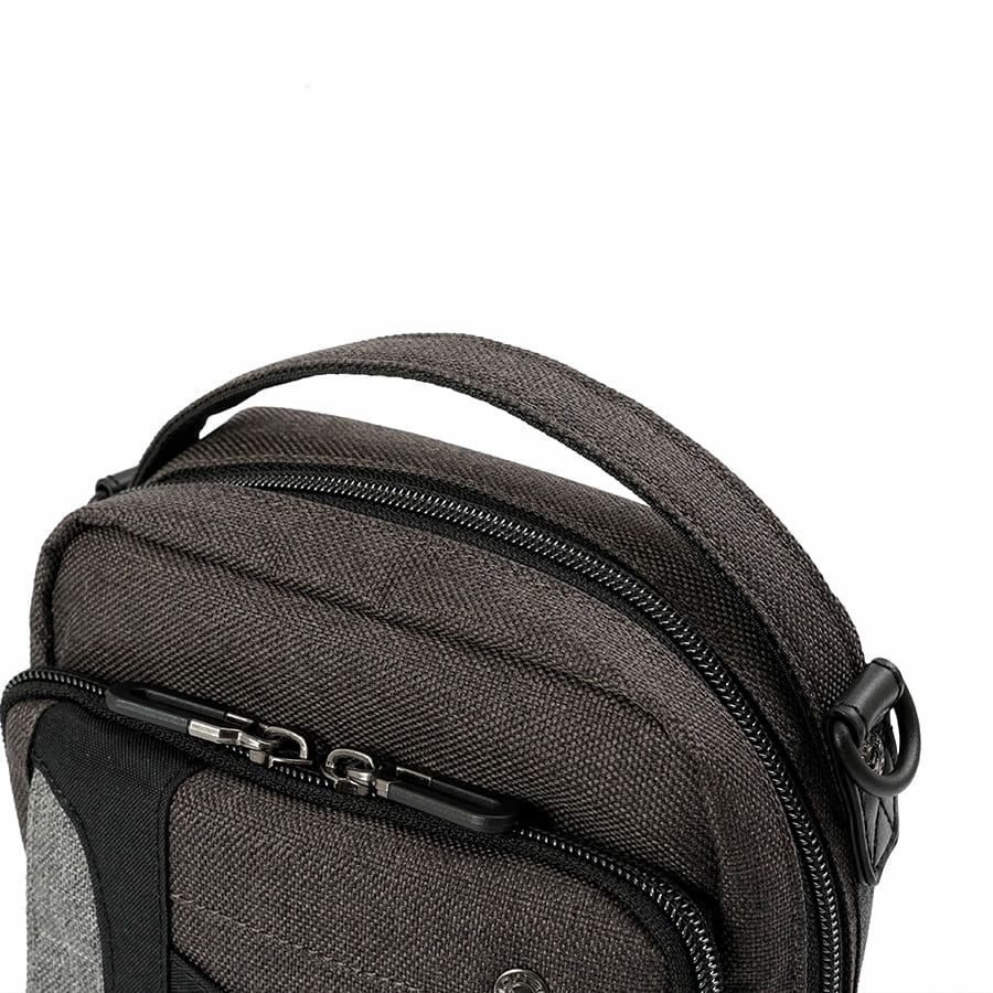 MOUSTACHE ミニショルダーバッグ 杢調ポリ×ヌメ調合皮 MDP-0656