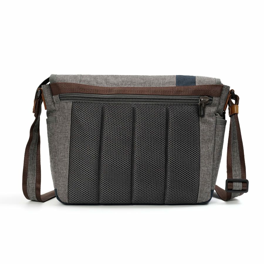 MOUSTACHE メッセンジャーバッグ 杢調ポリ×ヌメ調合皮 MDP-0657