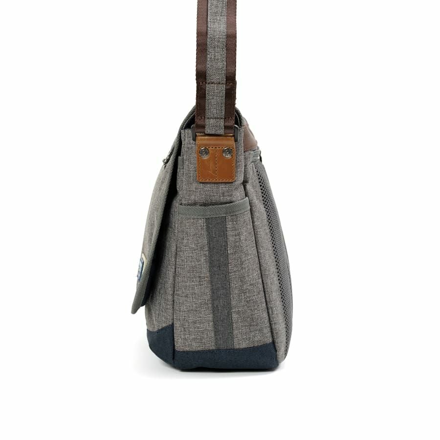 MOUSTACHE メッセンジャーバッグ 杢調ポリ×ヌメ調合皮 MDP-0657