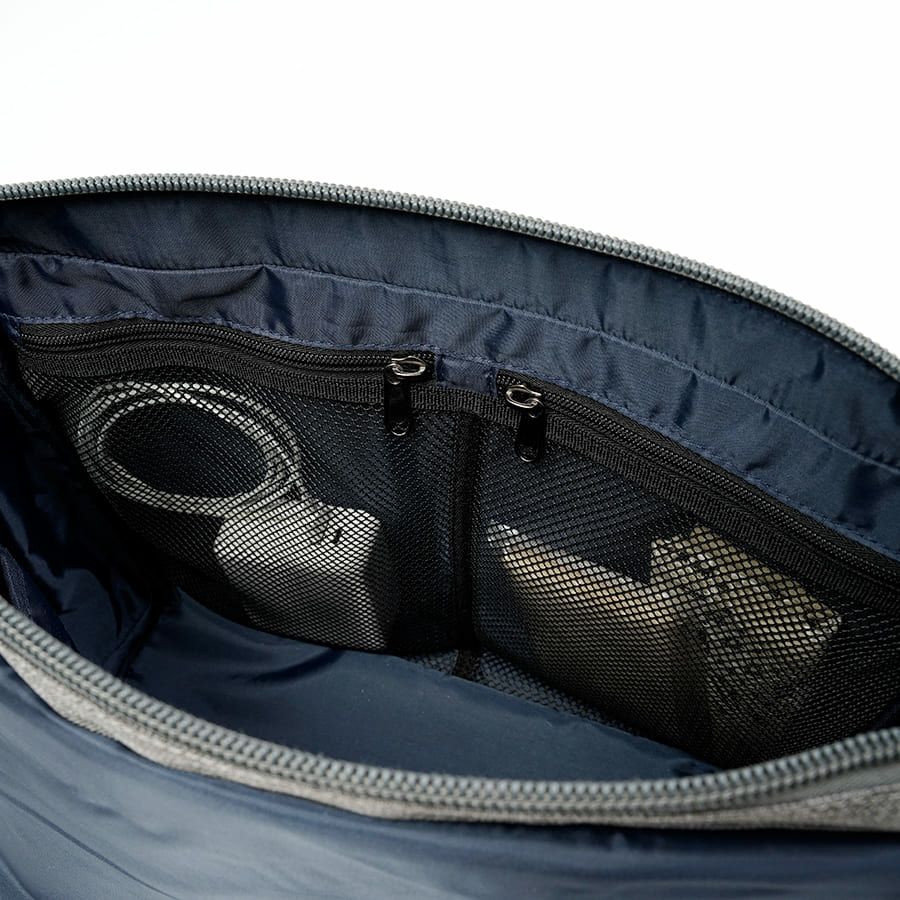 MOUSTACHE メッセンジャーバッグ 杢調ポリ×ヌメ調合皮 MDP-0657