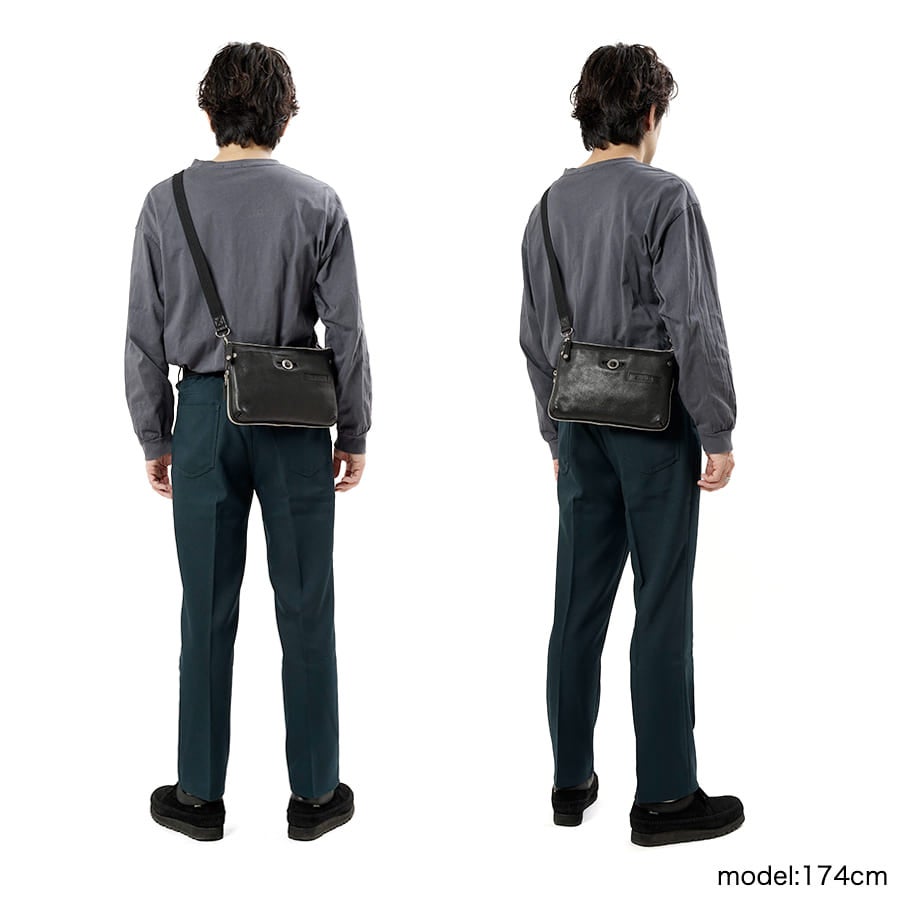 DOUBLES 2WAY クラッチ ショルダーバッグ 牛革 YHB-1703