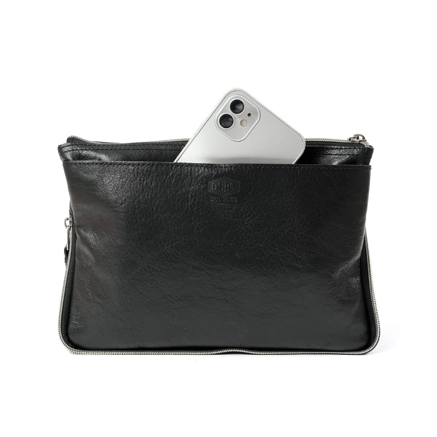 DOUBLES 2WAY クラッチ ショルダーバッグ 牛革 YHB-1703