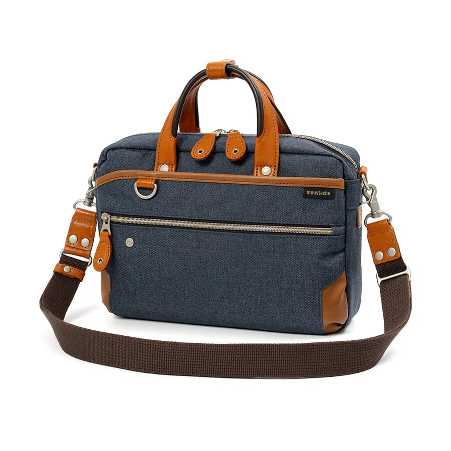 moustache on time 2WAY ショルダーバッグ ミニブリーフ ポリエステル×牛革×合皮 JPF-2176