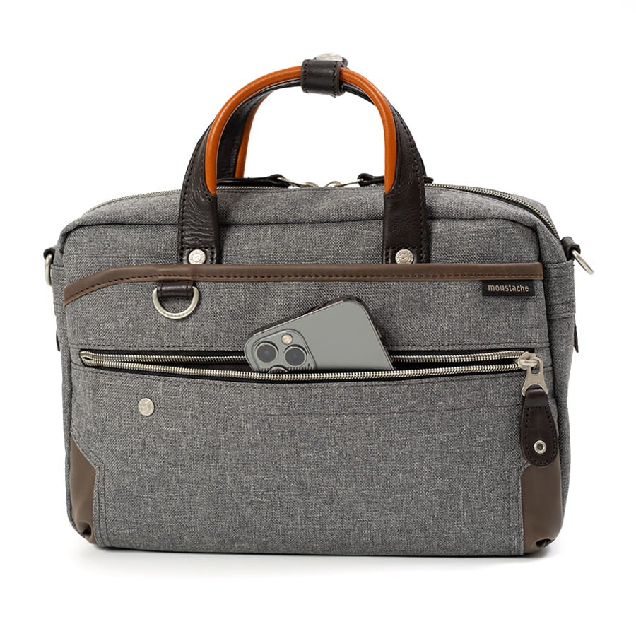 moustache on time 2WAY ショルダーバッグ ミニブリーフ ポリエステル×牛革×合皮 JPF-2176