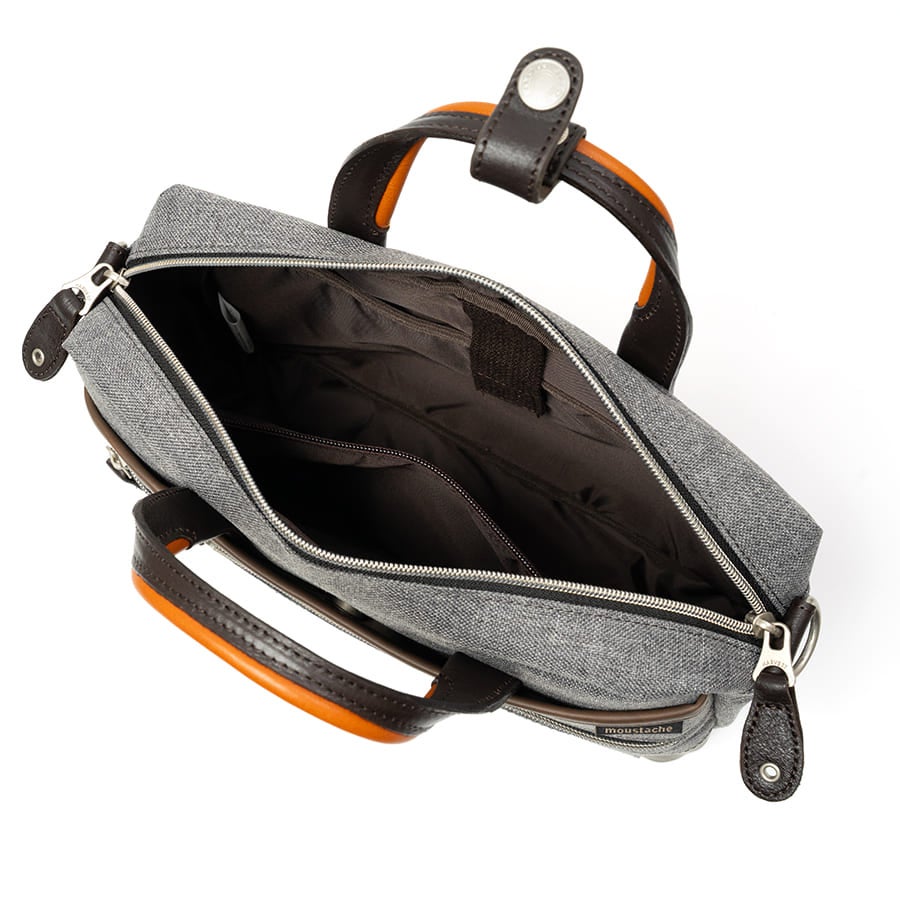 moustache on time 2WAY ショルダーバッグ ミニブリーフ ポリエステル×牛革×合皮 JPF-2176