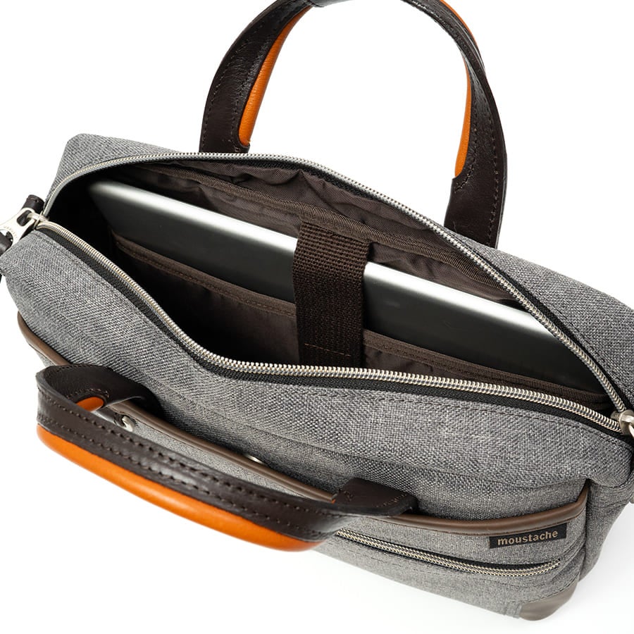moustache on time 2WAY ショルダーバッグ ミニブリーフ ポリエステル×牛革×合皮 JPF-2176