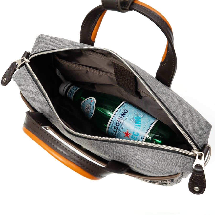 moustache on time 2WAY ショルダーバッグ ミニブリーフ ポリエステル×牛革×合皮 JPF-2176