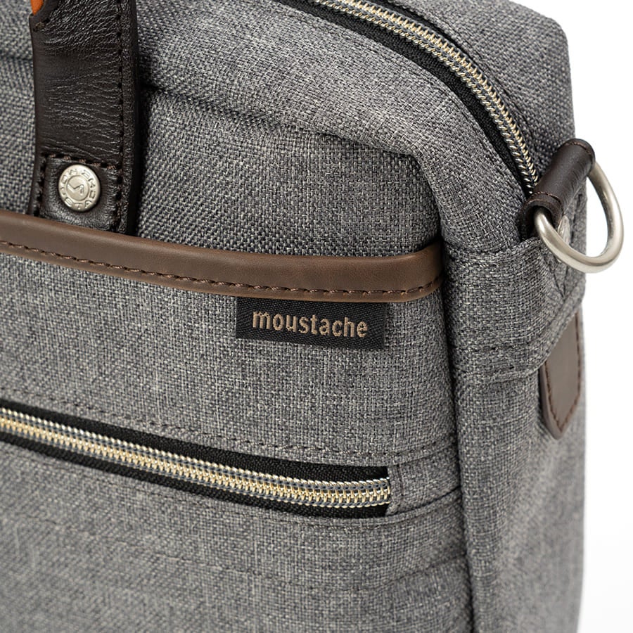 moustache on time 2WAY ショルダーバッグ ミニブリーフ ポリエステル×牛革×合皮 JPF-2176