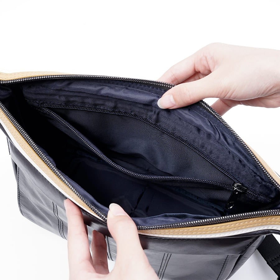 DOUBLES ショルダーバッグ イタリアンソフト牛革×牛革 KRP-7113