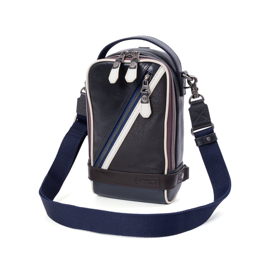 DOUBLES 3WAY レザースリングバッグ（ボディ＆ショルダー） 牛革×イタリアン牛革 KIM-1455