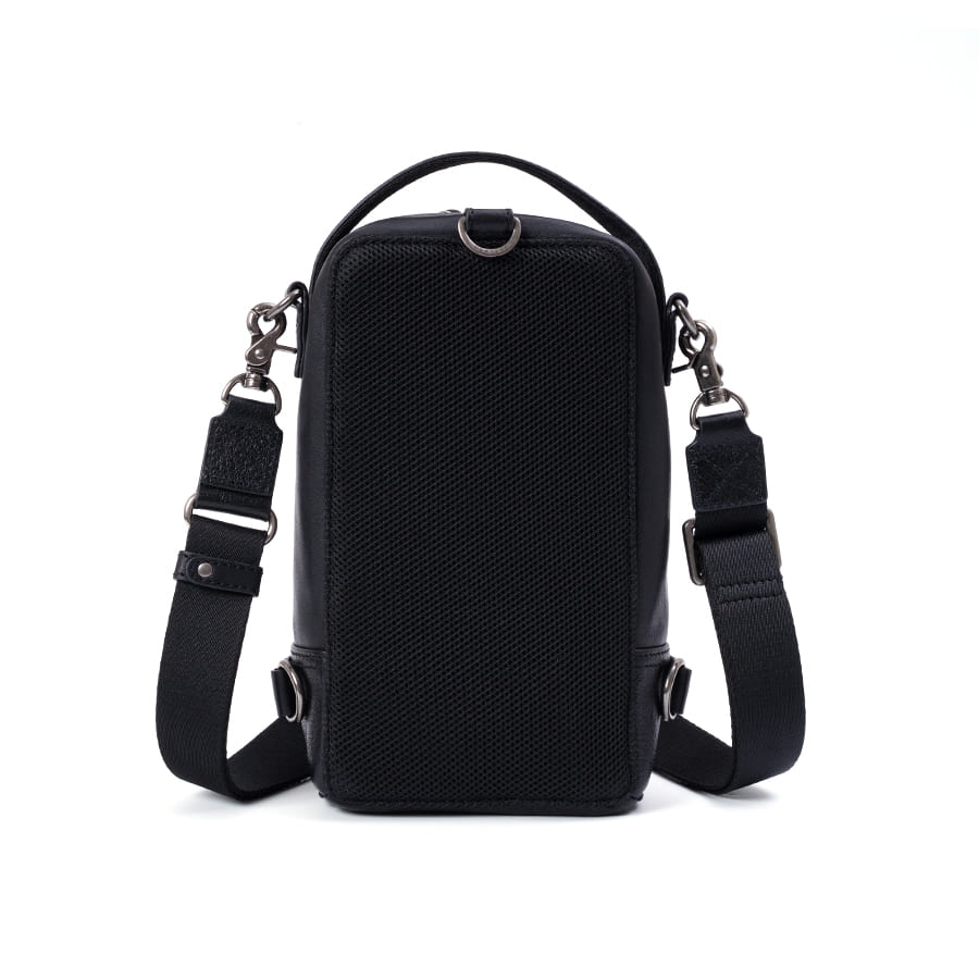 DOUBLES 3WAY レザースリングバッグ（ボディ＆ショルダー） 牛革×イタリアン牛革 KIM-1455