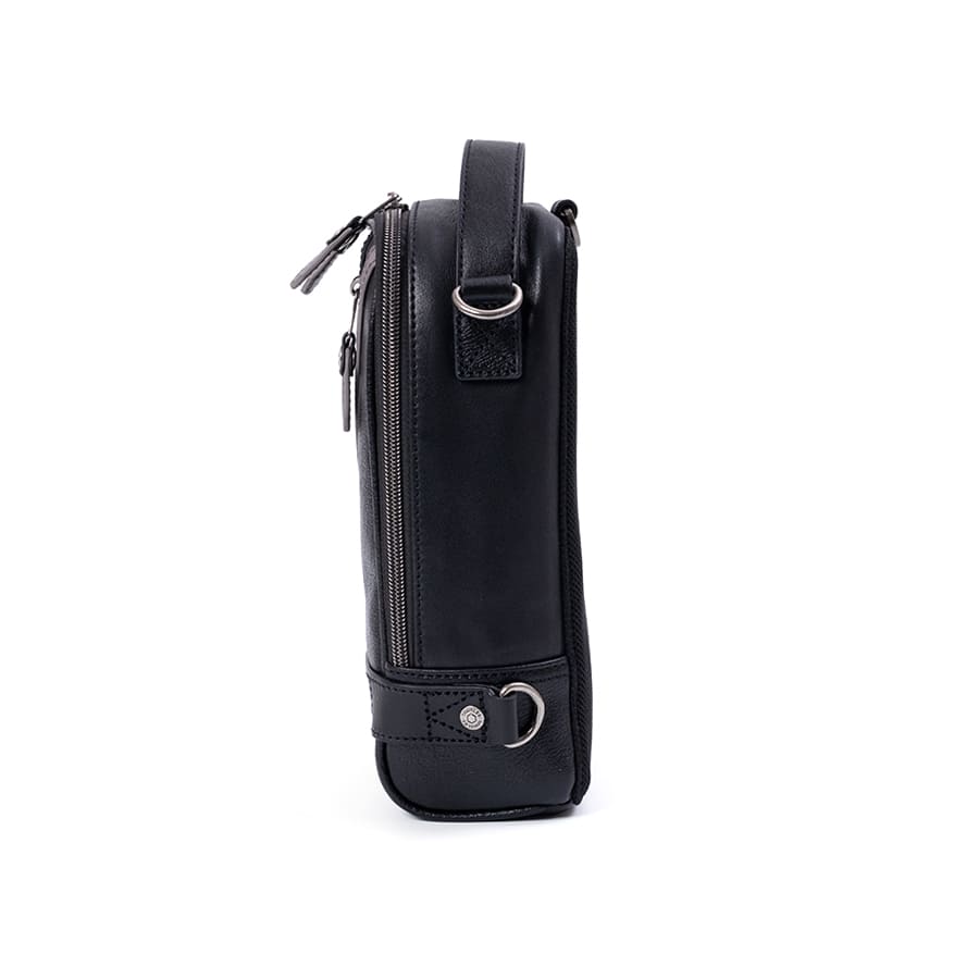 DOUBLES 3WAY レザースリングバッグ（ボディ＆ショルダー） 牛革×イタリアン牛革 KIM-1455