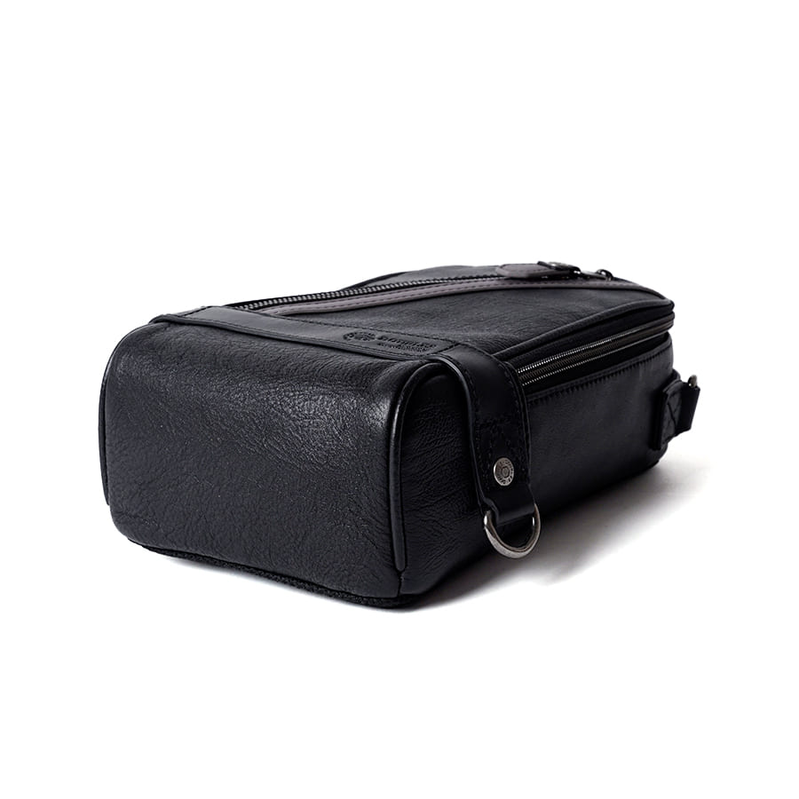 DOUBLES 3WAY レザースリングバッグ（ボディ＆ショルダー） 牛革×イタリアン牛革 KIM-1455