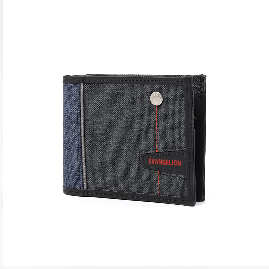 エヴァンゲリオンコラボ】 【数量限定】 MOUSTACHE 二つ折り財布 杢調ポリエステル×牛革 NDH-1852