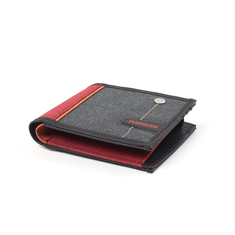 エヴァンゲリオンコラボ】 【数量限定】 MOUSTACHE 二つ折り財布 杢調ポリエステル×牛革 NDH-1852