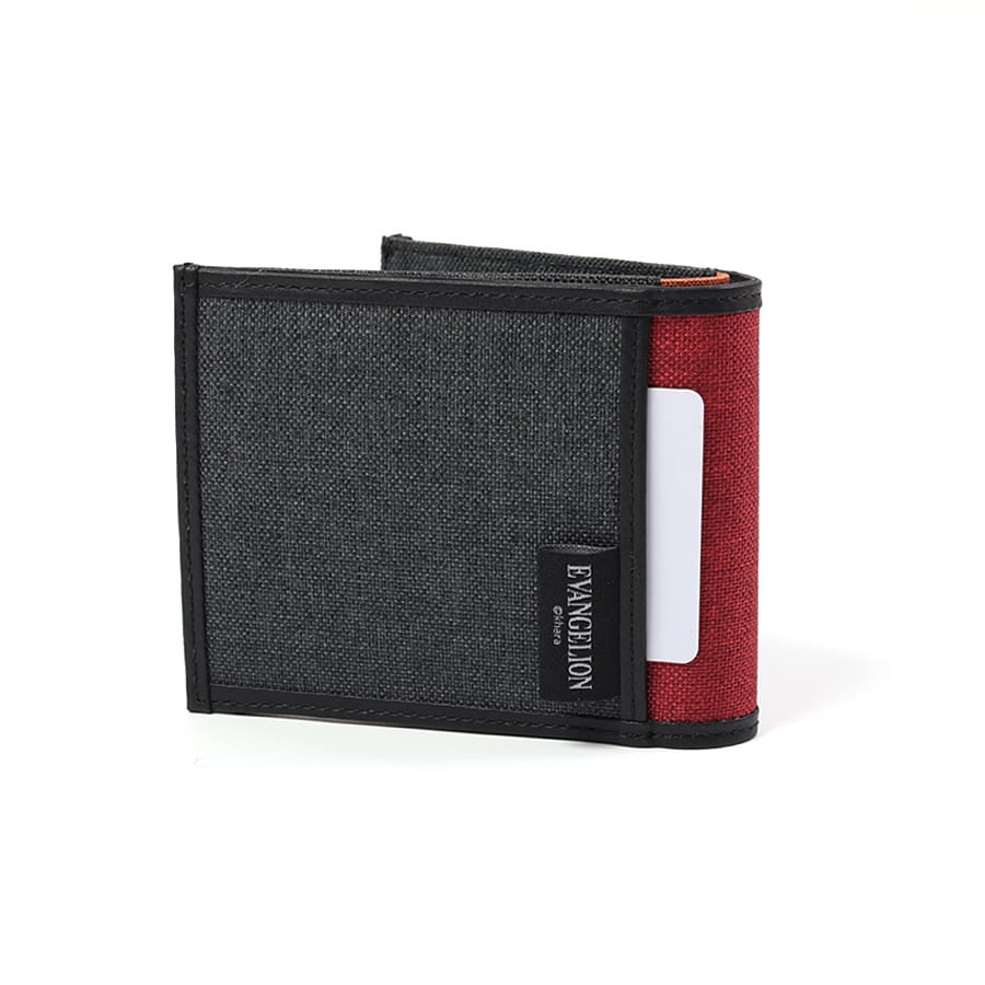 エヴァンゲリオンコラボ】 【数量限定】 MOUSTACHE 二つ折り財布 杢調ポリエステル×牛革 NDH-1852