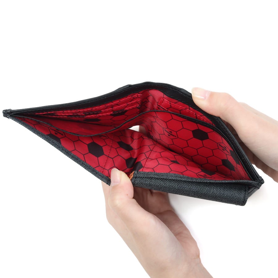 エヴァンゲリオンコラボ】 【数量限定】 MOUSTACHE 二つ折り財布 杢調ポリエステル×牛革 NDH-1852