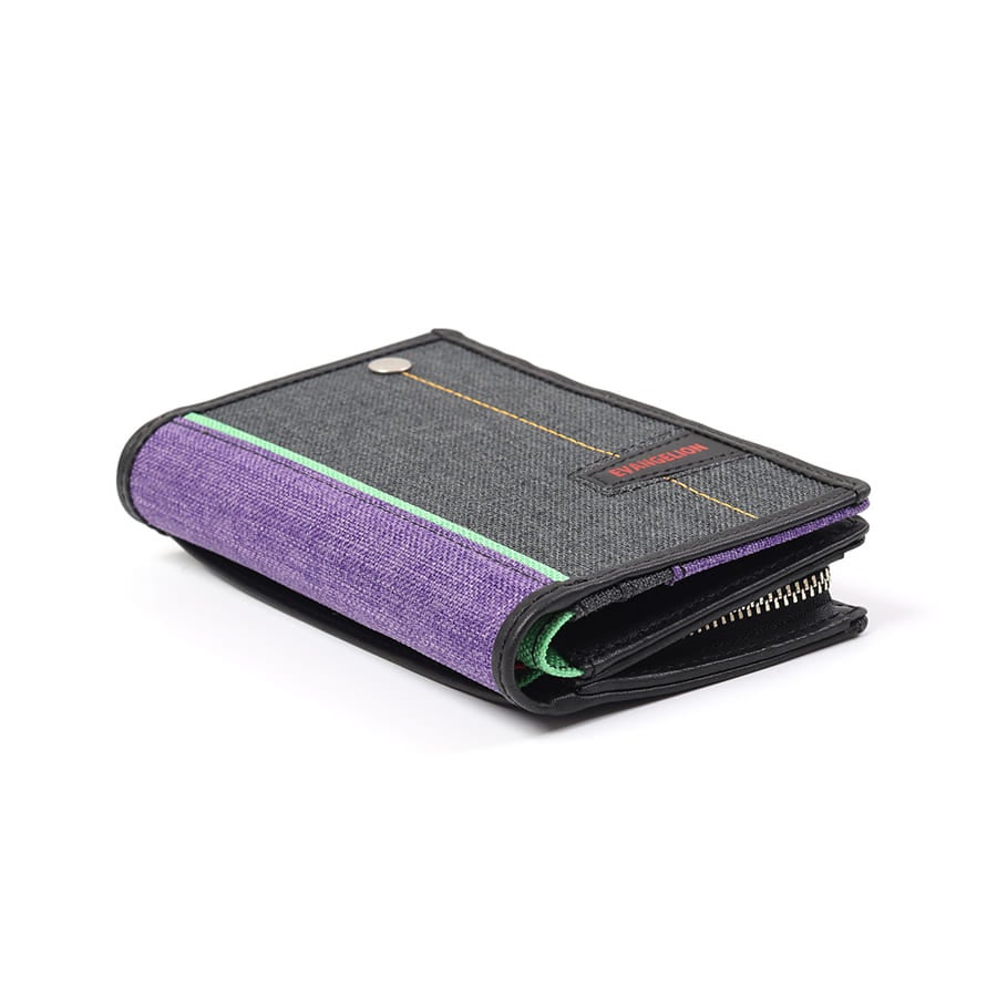 【エヴァンゲリオンコラボ】 【数量限定】 MOUSTACHE ミドルウォレット 杢調ポリエステル×牛革 NDH-1853