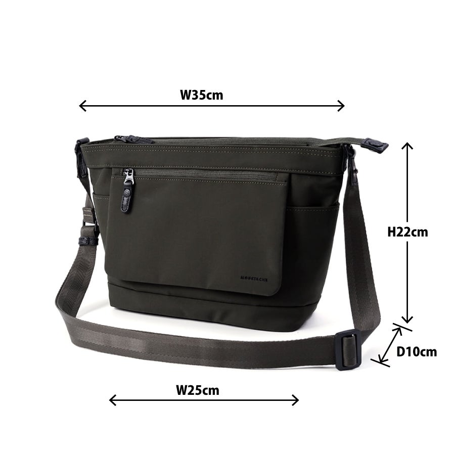 MOUSTACHE 撥水 ショルダーバッグ 高密ポリエステル撥水加工 BAY-0396