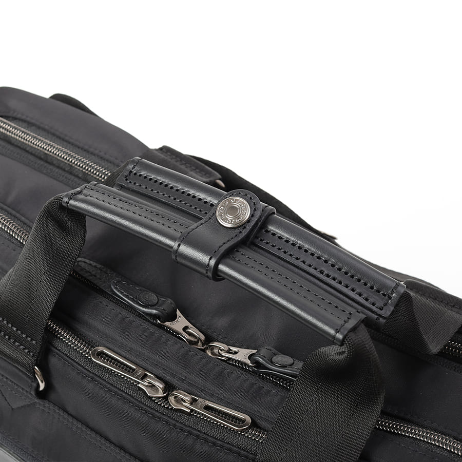 moustache on time 3wayビジネスショルダーリュック 高密度ナイロンツイル×イタリアンヌメ牛革 BNO-2872