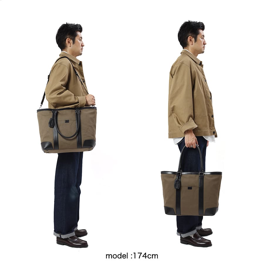 DOUBLES 2wayトートバッグ 帆布×牛革 KCH-1640