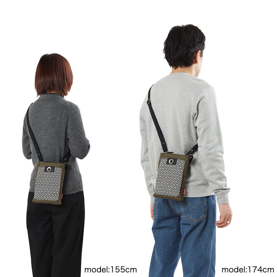 MOUSTACHE ミニポーチショルダー ポリ×日本製和柄生地 JWG-0480