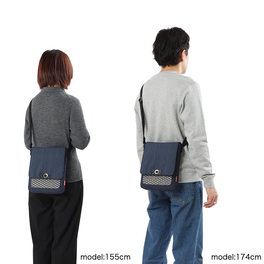 MOUSTACHE フラップミニショルダー ポリ×日本製和柄生地 JWG-0481
