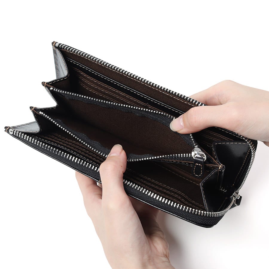 MOUSTACHE L字ファスナー長財布 イタリアン牛革 DAG-0413