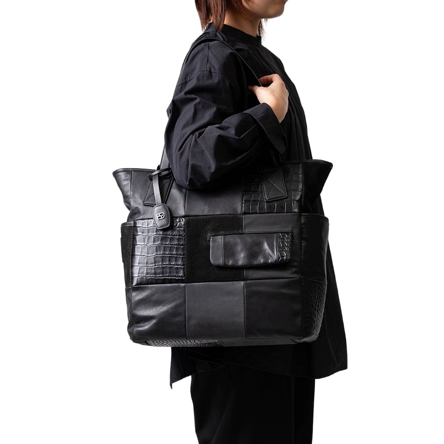 ESPECIAL トートバッグ イタリアンレザー パッチワーク KEX-8004