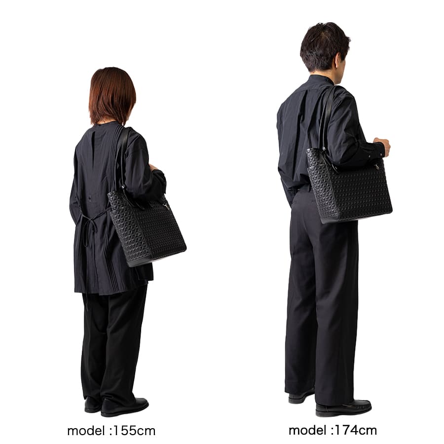 ESPECIAL トートバッグ トライアングル型押し牛革×イタリアン牛革 KSN-8022