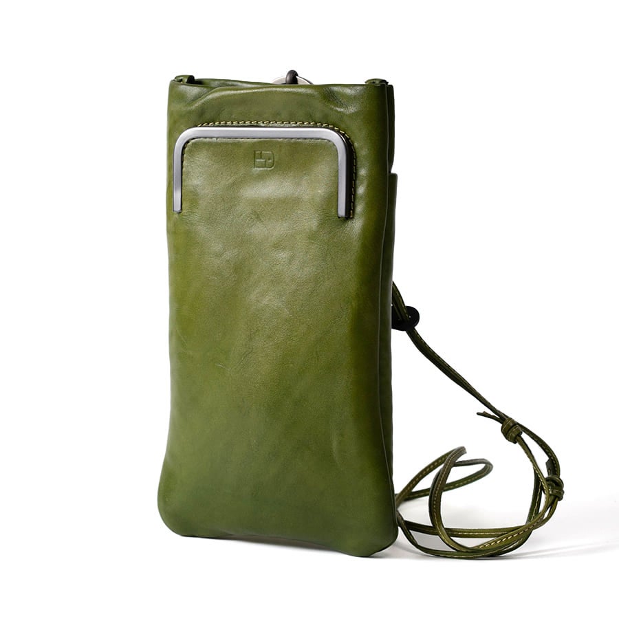 ESPECIAL 後染ネックポーチ イタリアンヌメ革 製品染め KDR-8010