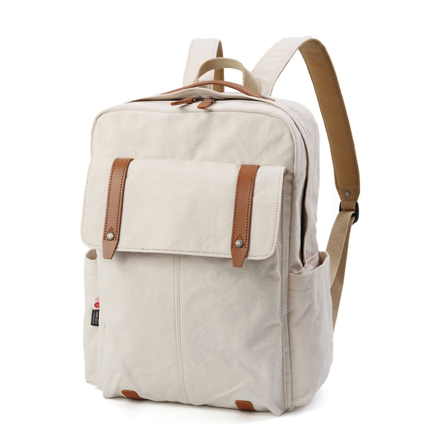 DOUBLES リュックサック 国産10号帆布×イタリアンレザー A4対応 13インチPC収納 BQZ-7439