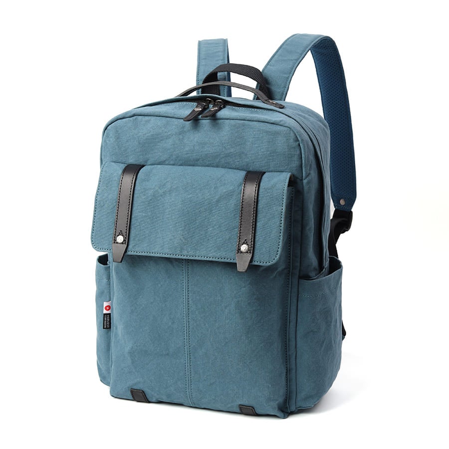 DOUBLES リュックサック 国産10号帆布×イタリアンレザー A4対応 13インチPC収納 BQZ-7439