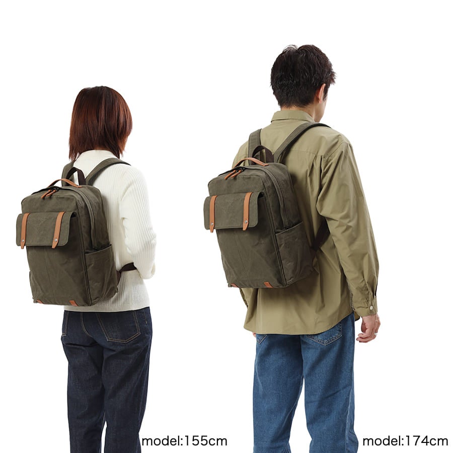 DOUBLES リュックサック 国産10号帆布×イタリアンレザー A4対応 13インチPC収納 BQZ-7439