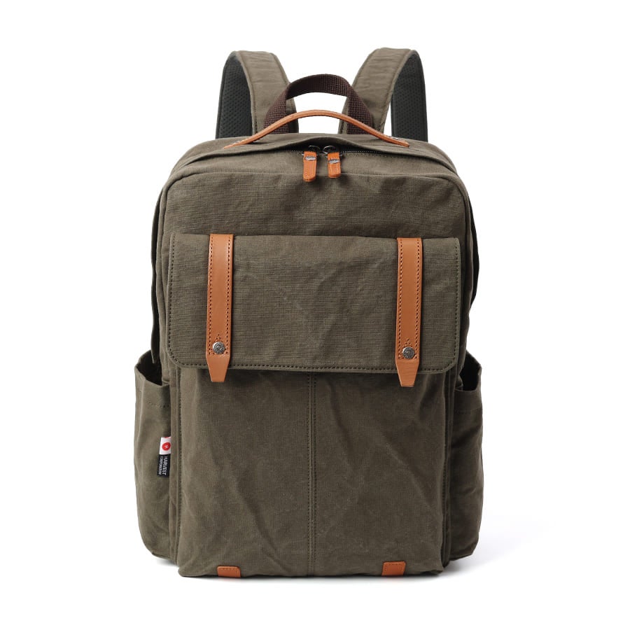 DOUBLES リュックサック 国産10号帆布×イタリアンレザー A4対応 13インチPC収納 BQZ-7439