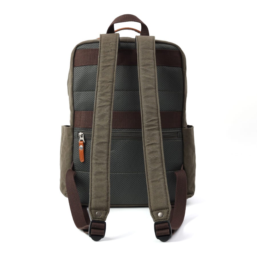 DOUBLES リュックサック 国産10号帆布×イタリアンレザー A4対応 13インチPC収納 BQZ-7439
