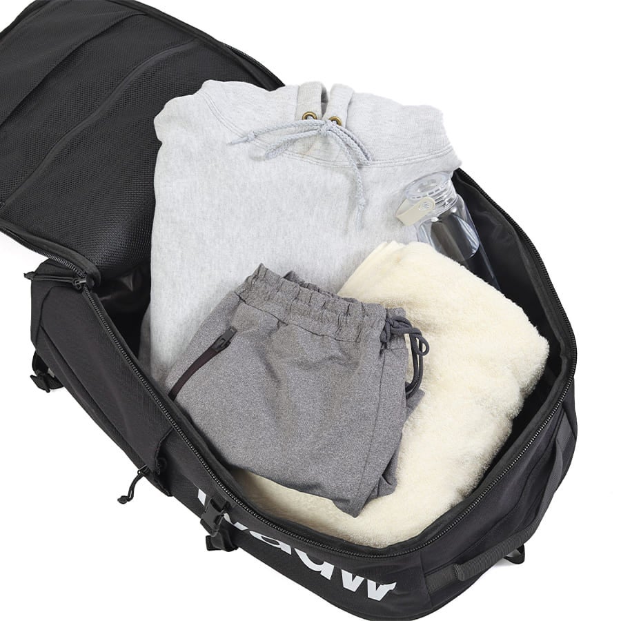  DSBK × rvddw アーバントレーニングバックパック 42L-52L シューズ収納 16インチPC対応 ナイロン×PUコーティング生地 JTU-3480